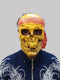 BookMyCostume Gold Skeleton Horror Skull Pirate Mask Fancy Dress Accessories for Halloween Boys & Adults